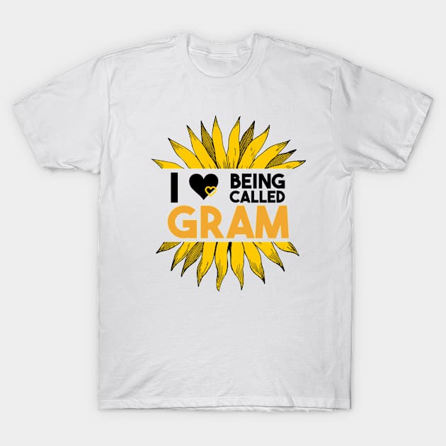 I love Being Called Gram Sunflower T-Shirt by FanaticTee